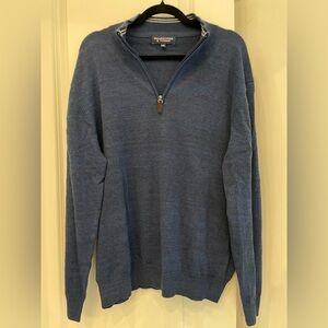 Roundtree & Yorke Blue Zip-Up Sweater